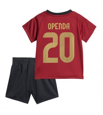 Belgien Lois Openda #20 Replika Babytøj Hjemmebanesæt Børn EM 2024 Kortærmet (+ Korte bukser)